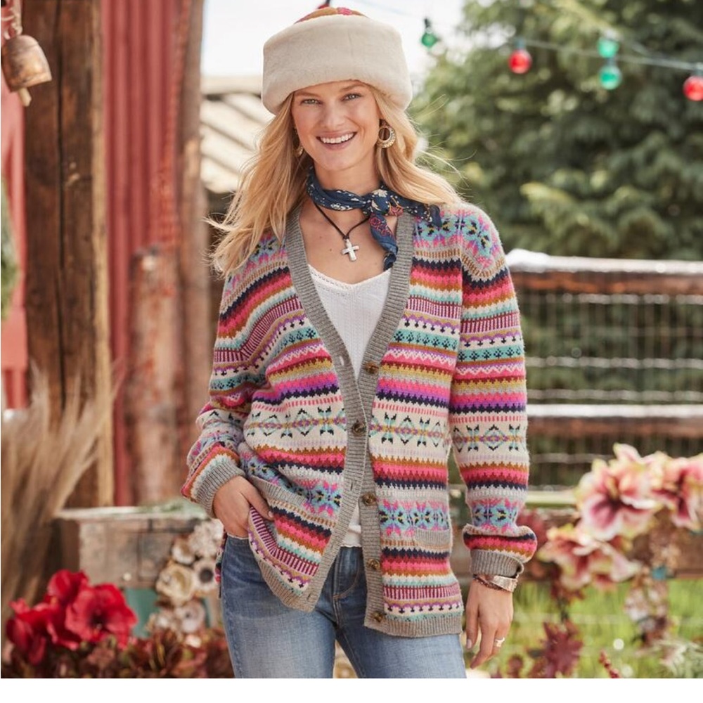 Sundance Alls Fair cardigan sweater fair isle PL